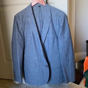 Jcrew chambray blue unlined lightweight blazer